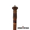 Walking Stick with Carved Decoration and Cross