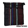 Monk Handwoven Bag with Stripes Black - Red