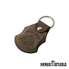 Leather Keychain with Byzantine Eagle
