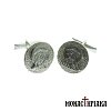 Silver Cufflinks with Jesus Christ