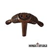 Walking Stick with Bending Grip Carved Decoration