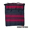 Monk Handwoven Bag in Black with Red Stripes