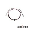 Knitted Bracelet with Hematite Cross