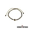 Knitted Bracelet with Metal Cross