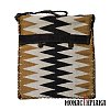 Handwoven Bag with Geometric Patterns in Brown Color