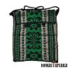 Green Handwoven Bag with Geometric Patterns