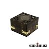 Wooden Box with Cross and Brass Decoration