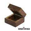 Wooden Box with Glass and Brass Cross (Small Size)