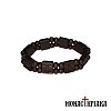 Bracelet with Two Rows of Wooden Beads