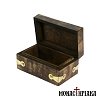 Wooden Box with Cross and Brass Decorating Elements