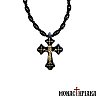 Neck Cross made of Gagati Stone with the Crucified