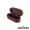 Oval Wooden Box with Brass Cross
